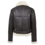 Women Sherilyn B3 Black Leather Shearling Jacket - Image 4