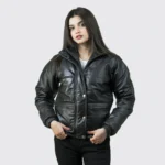 Women Tall Black Motorcycle Leather Jacket