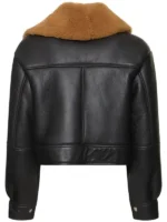 Women B3 Bomber Aviator Shearling Leather Jacket - Image 3