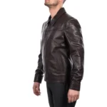 Luxury Handmade Men’s Dark Brown Lambskin Jacket - Image 5