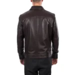 Luxury Handmade Men’s Dark Brown Lambskin Jacket - Image 7