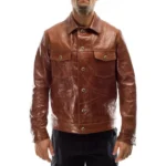 Men’s Italian Brown Lambskin Leather Jacket