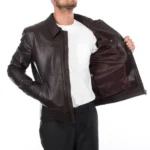 Luxury Handmade Men’s Dark Brown Lambskin Jacket - Image 8